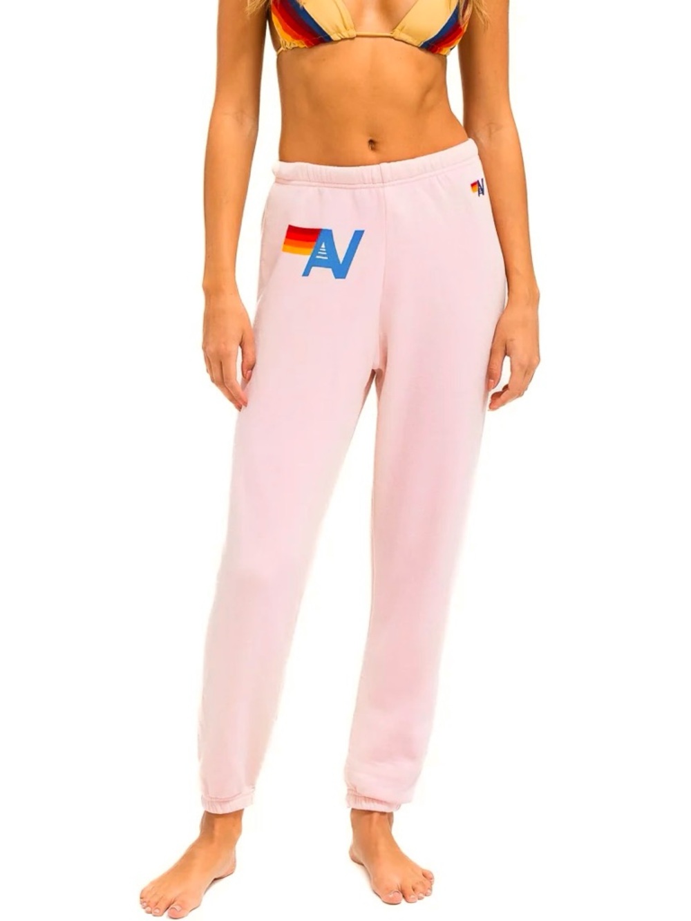 Aviator Nation Light Pink Logo Sweatpants
